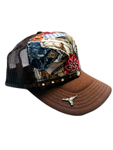 Load image into Gallery viewer, 1/1 GUN PATCHWORK BROWN TRUCKER
