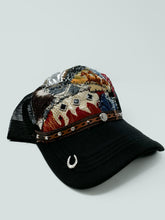 Load image into Gallery viewer, 1/1 Black Diamond strings Patch work trucker hat
