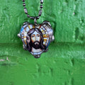 Jesus / Virgin Mary chain and pendant