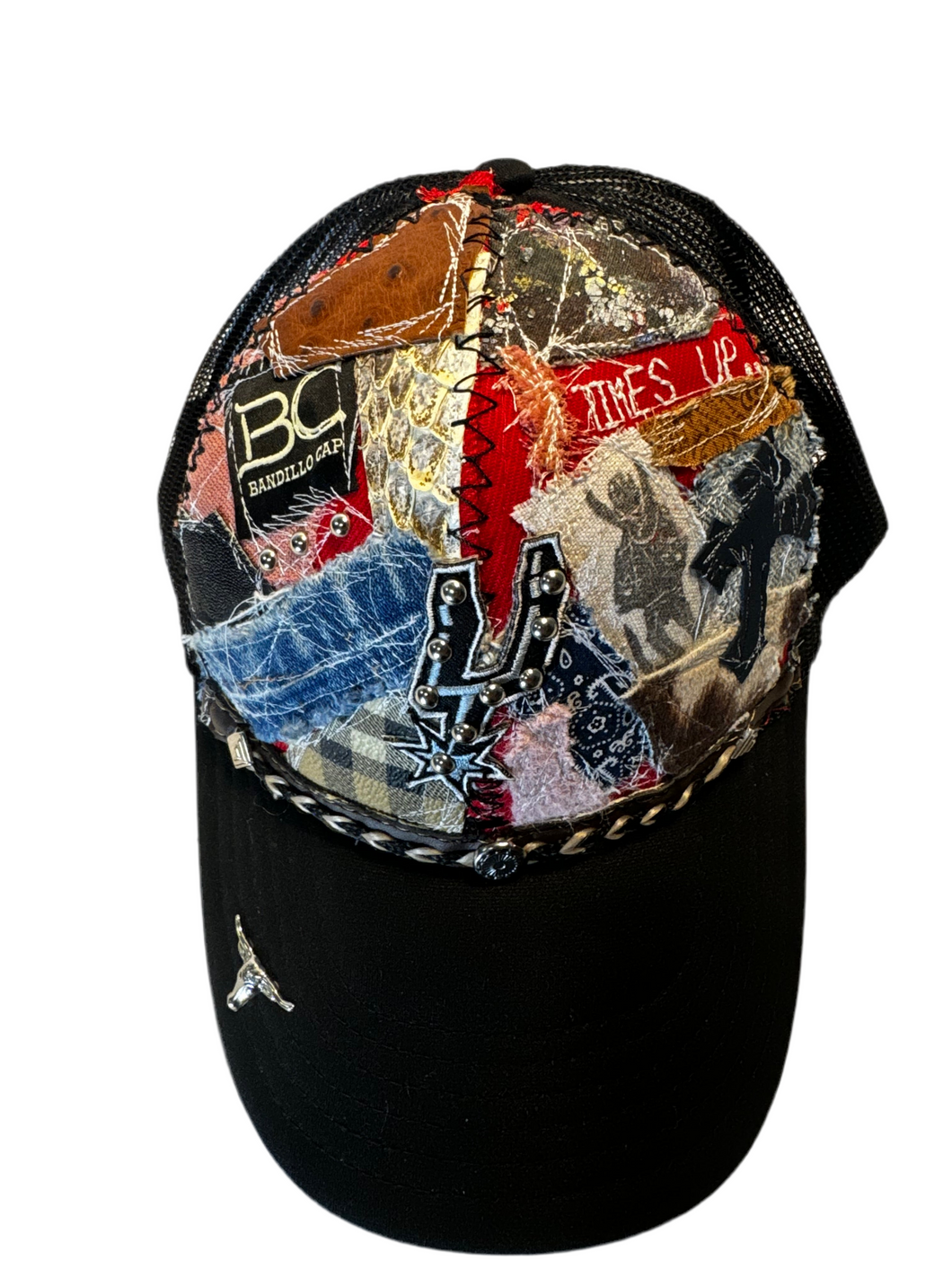 SPURS PATCHWORK BROWN TRUCKER