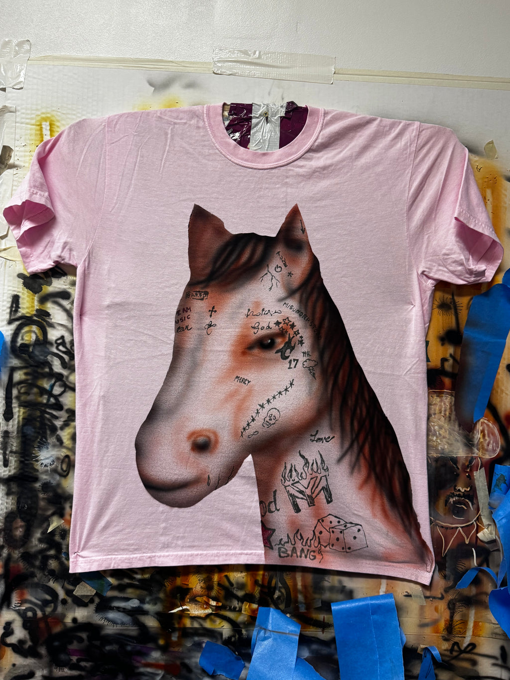 1/1 Lil Wayne Horse head tee (L)