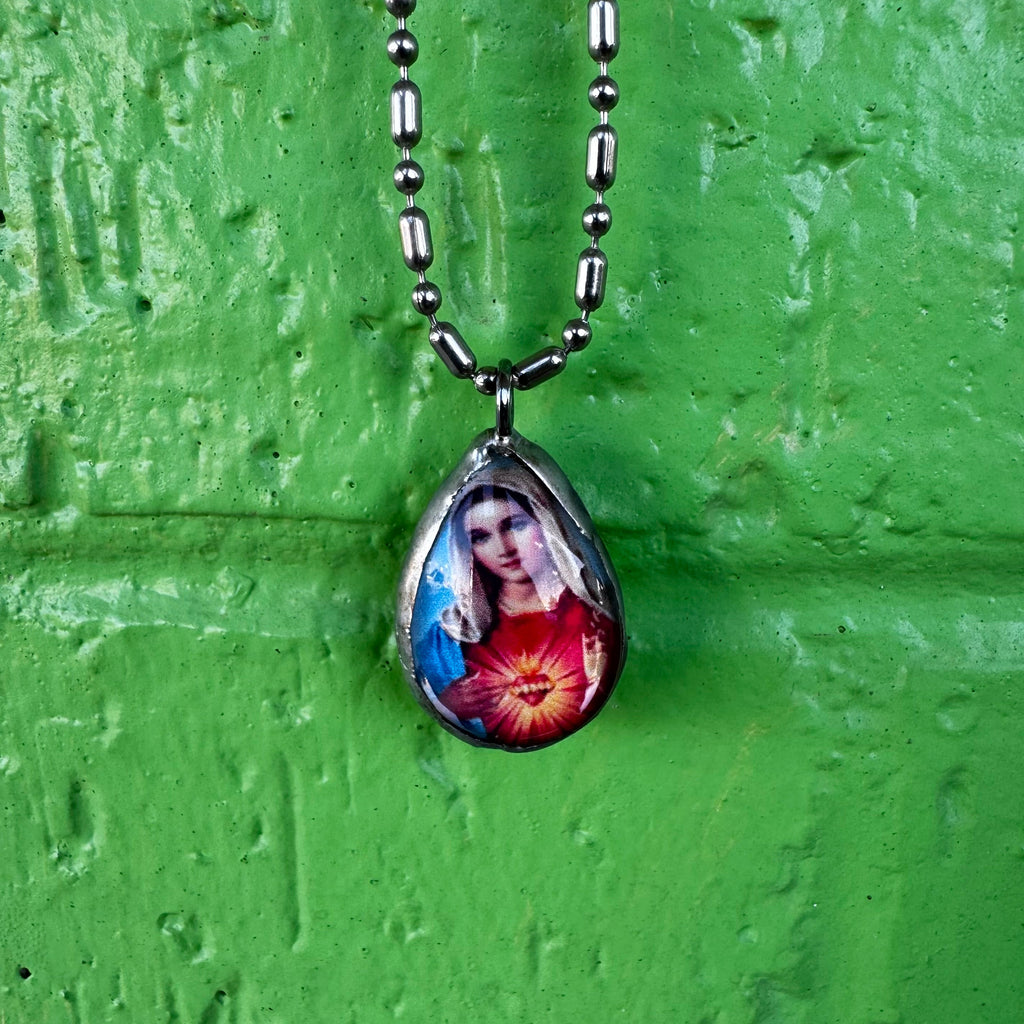 Jesus / Virgin Mary chain and pendant (Copy)