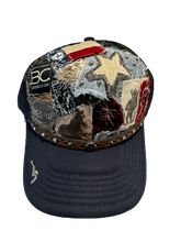 Load image into Gallery viewer, TX STAR PATCHWORK NAVY BLUE TRUCKER
