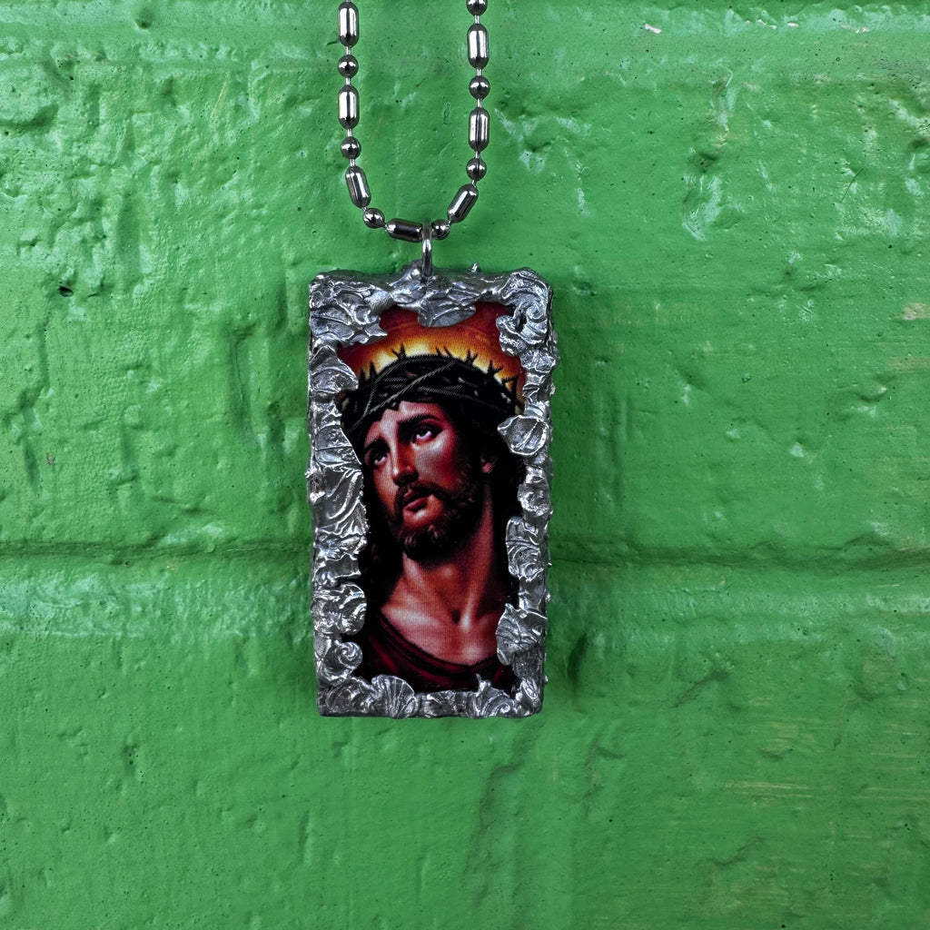 Jesus/ Stained glass cross