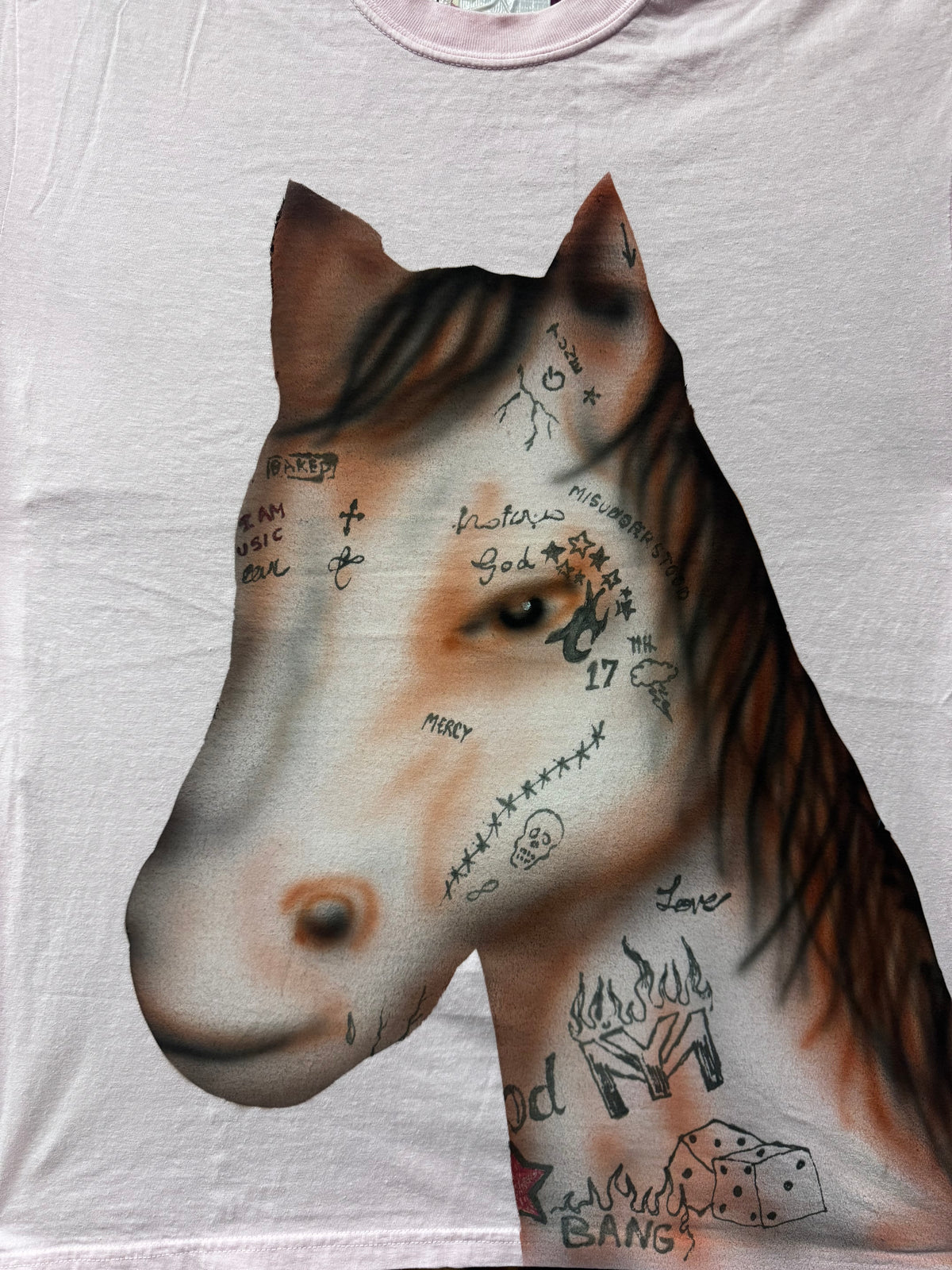 1/1 Lil Wayne Horse head tee (L)
