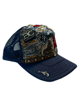 Load image into Gallery viewer, TX STAR PATCHWORK NAVY BLUE TRUCKER
