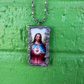 Jesus / Virgin Mary chain and pendant