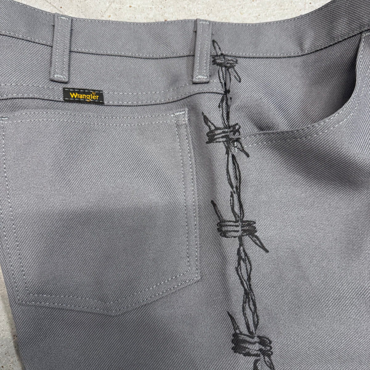 Hand rendered Wrangler Rancher jeans (36 x 32)