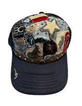 Load image into Gallery viewer, TX STAR PATCHWORK NAVY BLUE TRUCKER
