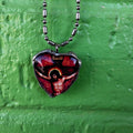Jesus / Virgin Mary chain and heart shaped pendant