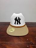 NY Yankees Bandillo Cap (white on tan)