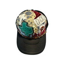 Load image into Gallery viewer, Texas Harley PATCHWORK BLACK TRUCKER
