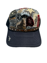 Load image into Gallery viewer, TX STAR PATCHWORK NAVY BLUE TRUCKER
