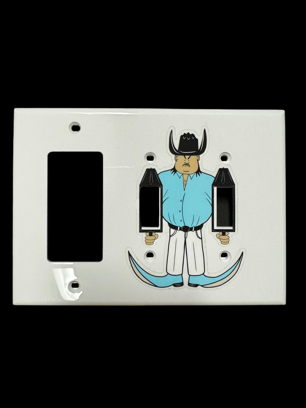 Bandito light switch cover (blue)