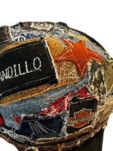Load image into Gallery viewer, FLAME PATCHWORK BLACK TRUCKER

