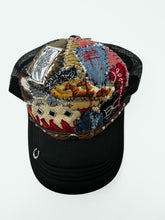 Load image into Gallery viewer, 1/1 Black Diamond strings Patch work trucker hat
