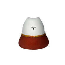 Load image into Gallery viewer, Burnt orange/ white steer head cap
