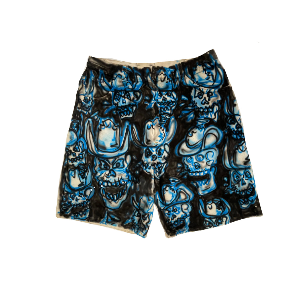 Screwboy Blue denim shorts (36)