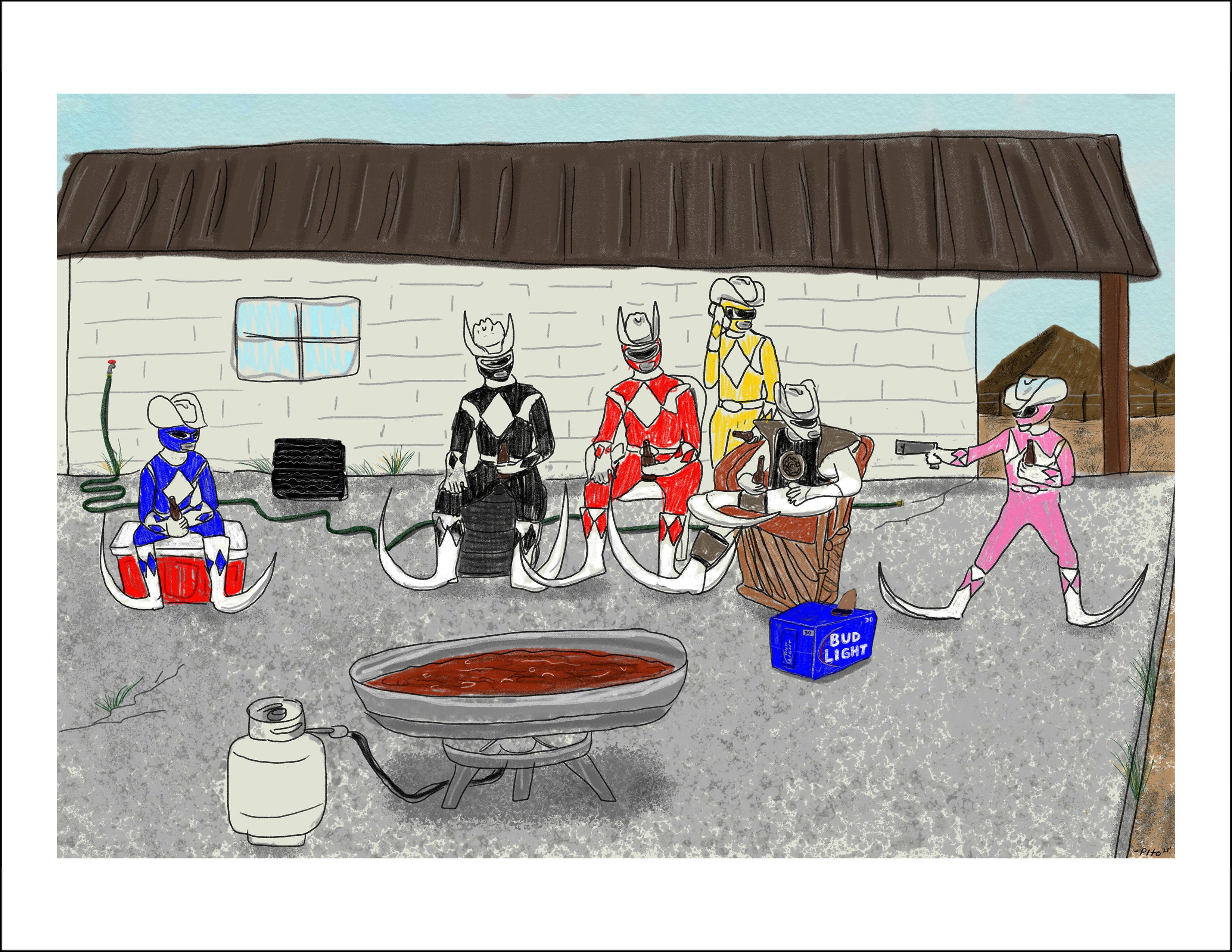GO GO PAISA RANGERS! print